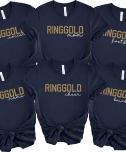 Ringgold Rams, Mom, Cheer, Football, Baseball, Soccer, Hockey, Wrestling- YOUR CHOICE Block Script Glitter T-Shirt