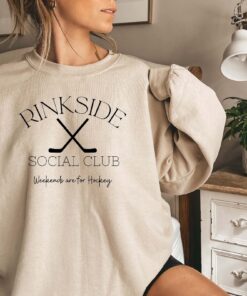 Rinkside Social Club Sweatshirt Hockey Mom Sweatshirt Hockey Sweatshirt Hockey Shirt Hockey Season Unique