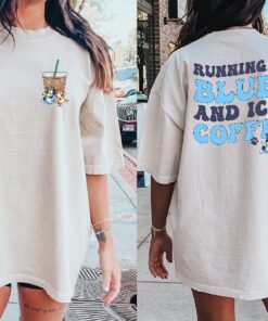 Running On Bluey And Iced Coffee Shirt Running On Bluey Shirt Bluey Bingo Birthday Gift Bluey Shirt Bluey Family Shirt