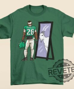 Saquon Barkley Mirror Goat Tshirt Hoodie Sweatshirt Tee Gift For Him Her Philadelphia Eagles Shirts Near Me Unique