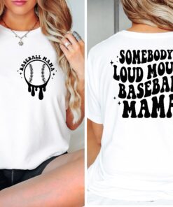 Somebodys Loud Mouth Baseball Mama Shirt Baseball Mama Shirt Baseball Mom Shirt Baseball Sweatshirt Retro Mom Tee Unique