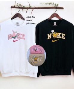 Spongebob Patrick Embroidered Sweatshirt Patrick Couple Embroidered Hoodie Patrick Spongebob Embroidered Hoodie Spongebob Sweatshirt