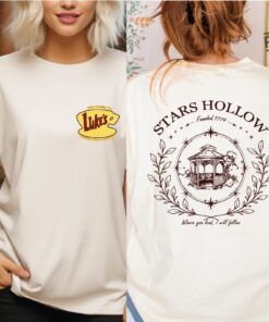 Stars Hollow Shirt Stars Hollow Where You Lead I Will Follow Shirt Back And Front Stars Hollow Shirt Lukes Diner Tee Unique