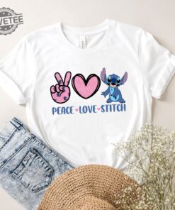 Stitch Shirt Lilo And Stitch Shirt Peace Love And Stitch Disney Shirt Graphic Tee Bleach Shirt Bleached Graphic Tee Unique