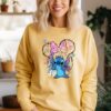 Stitch Sweatshirt Minnie Bow Stitch Hoodie Stitch Watercolor Castle Hoodie Magic Kingdom Sweatshirt Disney Castle Hoodie Unique