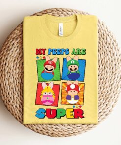 Super Mario Easter Shirt My Peeps Are Super Shirt Mario And Friends Shirt Easter Kids Shirt Super Mario 64 On The Web Unique