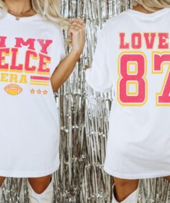 Swift And Kelce Era Comfort Colors Tshirt Vintage Swift Tshirt Loving Him Was Red Shirt Kelce Eras Tour Shirt Kc Football Travis And Taylor new