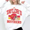 Taylor And Travis Sweatshirt Taylors Boyfriend Sweatshirt Kansas City Crewneck Football Era Sweatshirt Taylor Fan Vintage Game Day Shirt Unique taylor swift football shirt