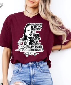 Taylor Swift Album Shirt Taylor Swift Clothing Midnights Tracklist 1989 Taylors Version Ttpd Pitchfork Unique