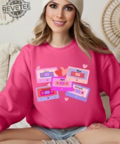 Taylor Swift Valentines Eras Cassette Unisex Crewneck Sweatshirt T Shirt Ts Fan Gift Eras Tour Shirts Cute Valentine Sweater