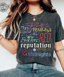 Taylor Swiftie Shirt Swiftie Albums Shirt Swiftie Shirt The Eras Tour Shirt Ts Lover Shirt Red Midnights 1989 Lover Tee New Eras Tour Unique