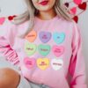 Teacher Shirts Teacher Valentines Day Shirt Candy Heart T Shirt Valentines Tee For Teachers Teacher Valentine Shirt Teacher Sweatshirt Unique