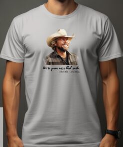 Toby Keith Tribute Unisex Cotton Shirt Were Gonna Miss That Smile Memorial Tee Country Music Legend Homage Thoughtful Fan Gift Unique
