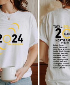 Total Solar Eclipse 2024 Shirt Double Sided Shirt April 8Th 2024 Shirt Eclipse Event 2024 Shirt Celestial Shirt Gift For Eclipse Lover Unique