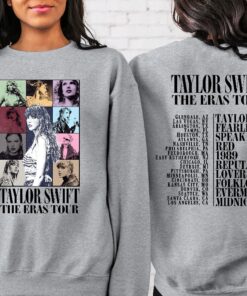 Two Sided Eras Concert Sweatshirt Custom Text Sweatshirt Sweatshirt Personalized Text Shirt Concert Sweatshirt Unique
