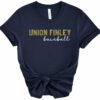 Union Finley Softball, Baseball, Football, Cheer or Mom Block Script Glitter T-Shirt