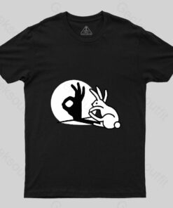 Funny Bunny OK Hand Shadow T-Shirt