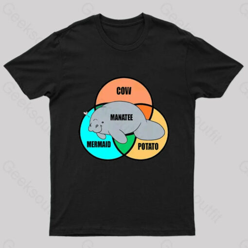 Funny Manatee Nerd T-Shirt