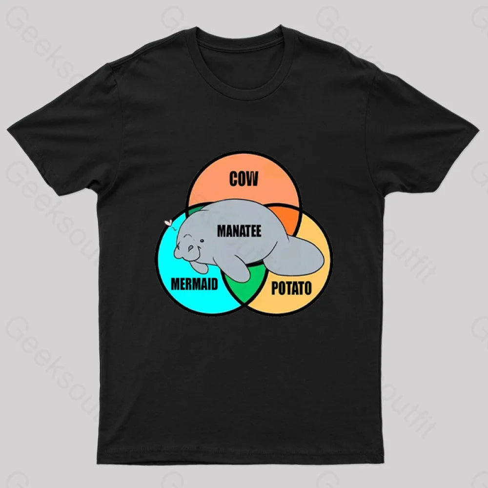 Funny Manatee Nerd T-Shirt Funny Manatee Nerd T-Shirt