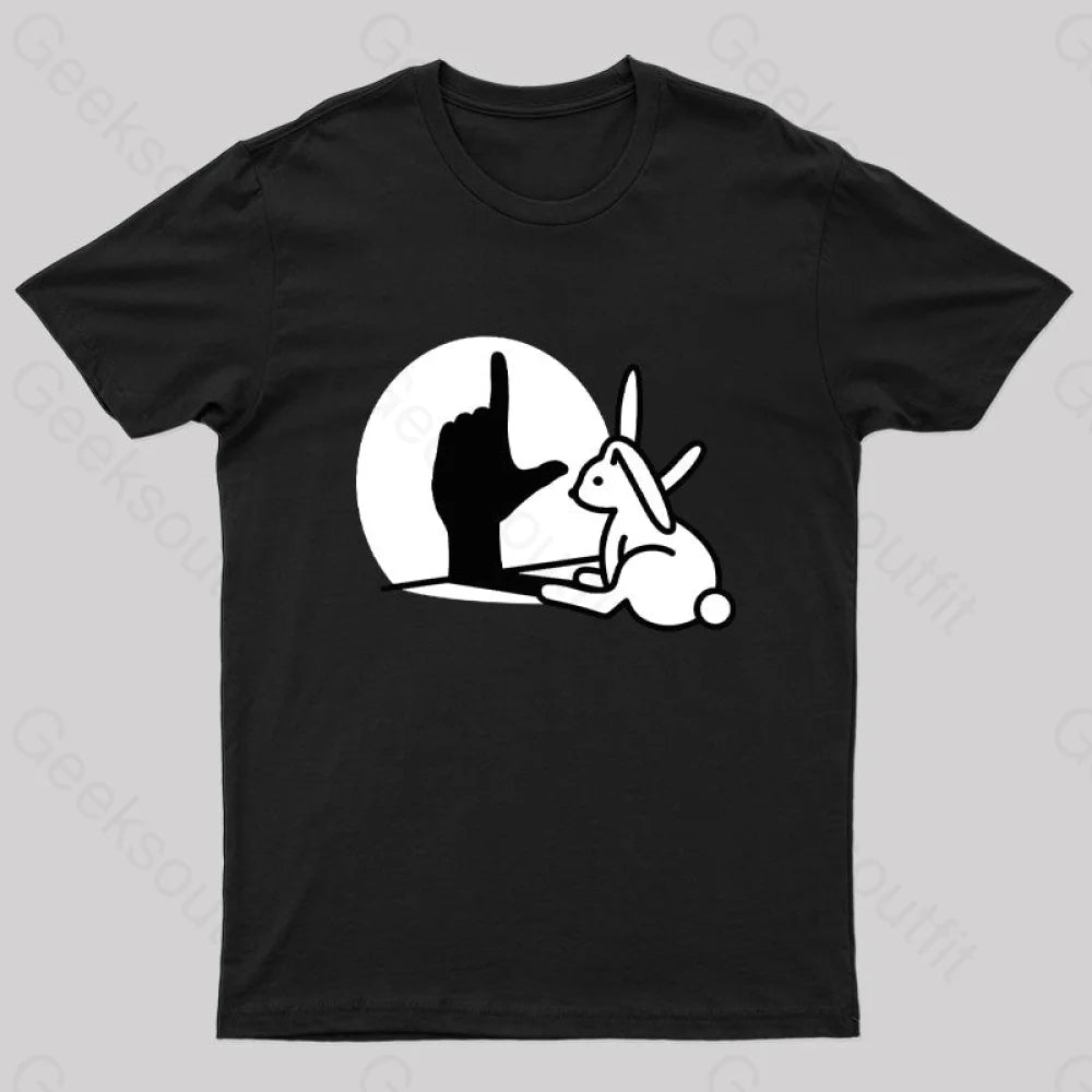 Funny Rabbit Shadow Hand Loser Geek T-Shirt Funny Rabbit Shadow Hand Loser Geek T-Shirt