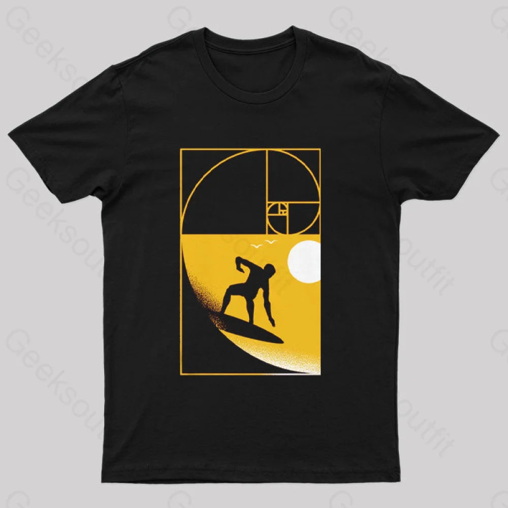Golden Spiral Wave T-Shirt Golden Spiral Wave T-Shirt