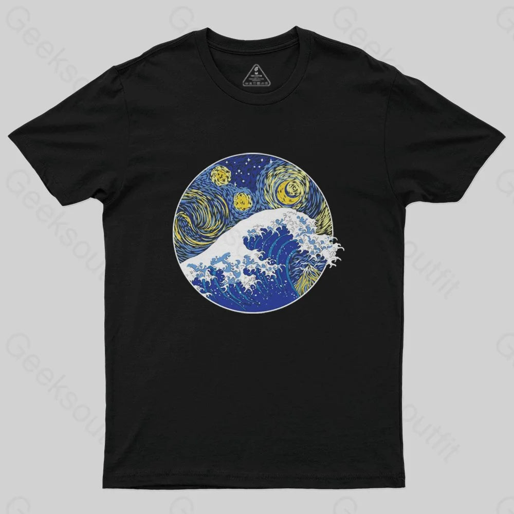 Great Starry Wave Off Kanagawa T-Shirt Great Starry Wave Off Kanagawa T-Shirt