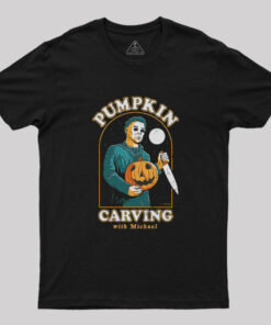 Halloween Pumpkin Carving With Michael Geek T-Shirt