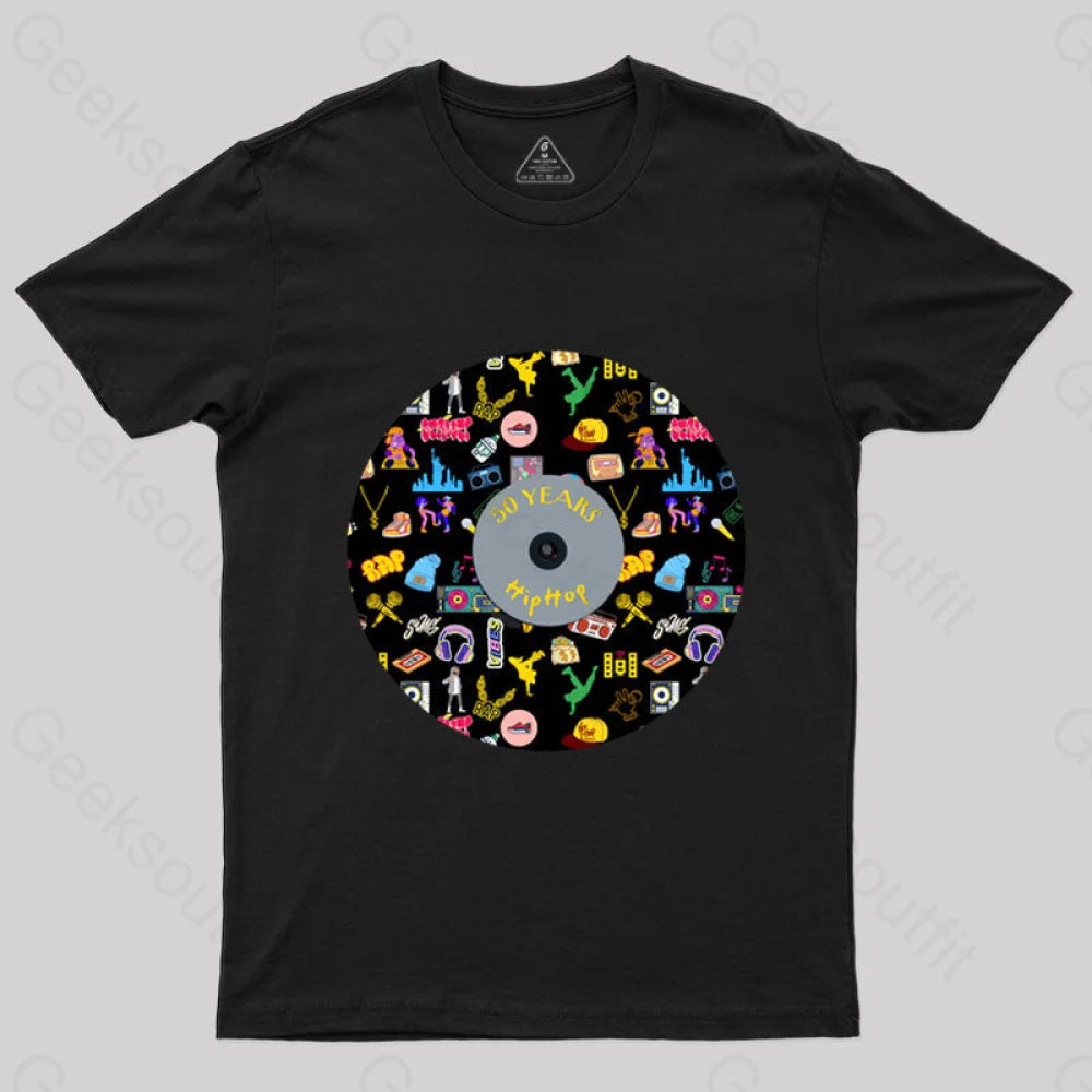 Hip-Hop Culture with Iconic Record Art T-shirt Hip-Hop Culture with Iconic Record Art T-shirt