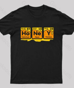 Honey Periodic Table Beekeeper Bee Hives Gift Idea Science Nerd T-Shirt