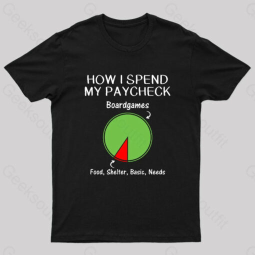 How I Spend My Paycheck Geek T-Shirt