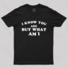 I Know You Are But What Am I T-Shirt