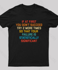 If At First You Don’t Succeed Try 2 More Times Nerd T-Shirt