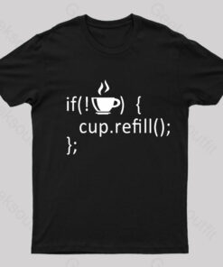If Coffee Empty Then Refill Cup Nerd T-Shirt