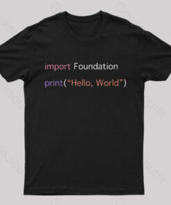 Import Foundation Print Hello World Geek T-Shirt