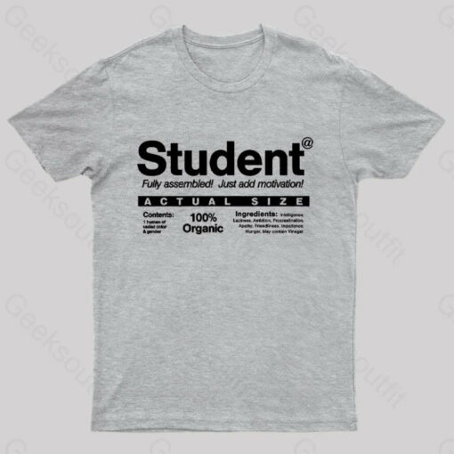 Just Add Motivation Funny Geeks T-Shirt