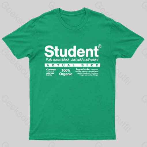 Just Add Motivation Funny Geeks T-Shirt
