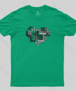 Keyboard Heart T Shirt 3