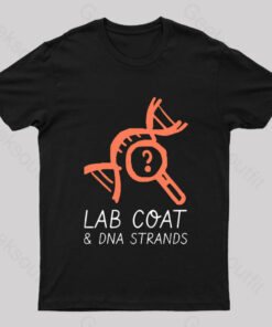 Lab Coat And DNA Strands Geek T-Shirt