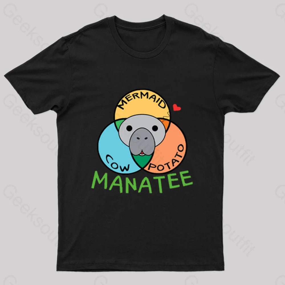 Manatee Cow Mermaid Potato Nerd T-Shirt Manatee Cow Mermaid Potato Nerd T-Shirt