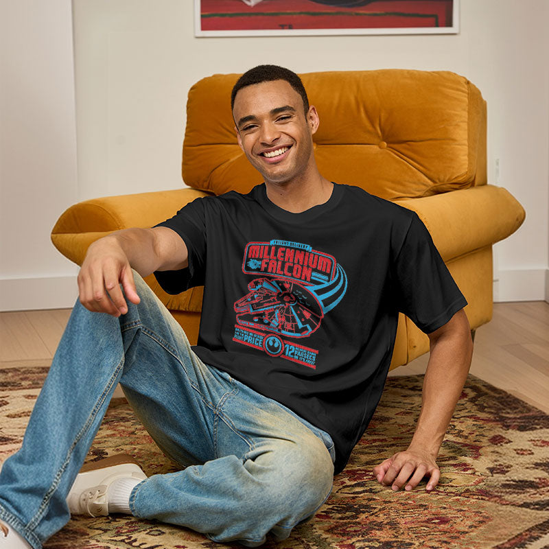 Millennium Falcon Smuggler Service Geek T-Shirt Millennium Falcon Smuggler Service Geek T-Shirt