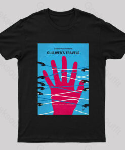 No967 My Gullivers Travels Minimal Movie Poster Nerd T-Shirt