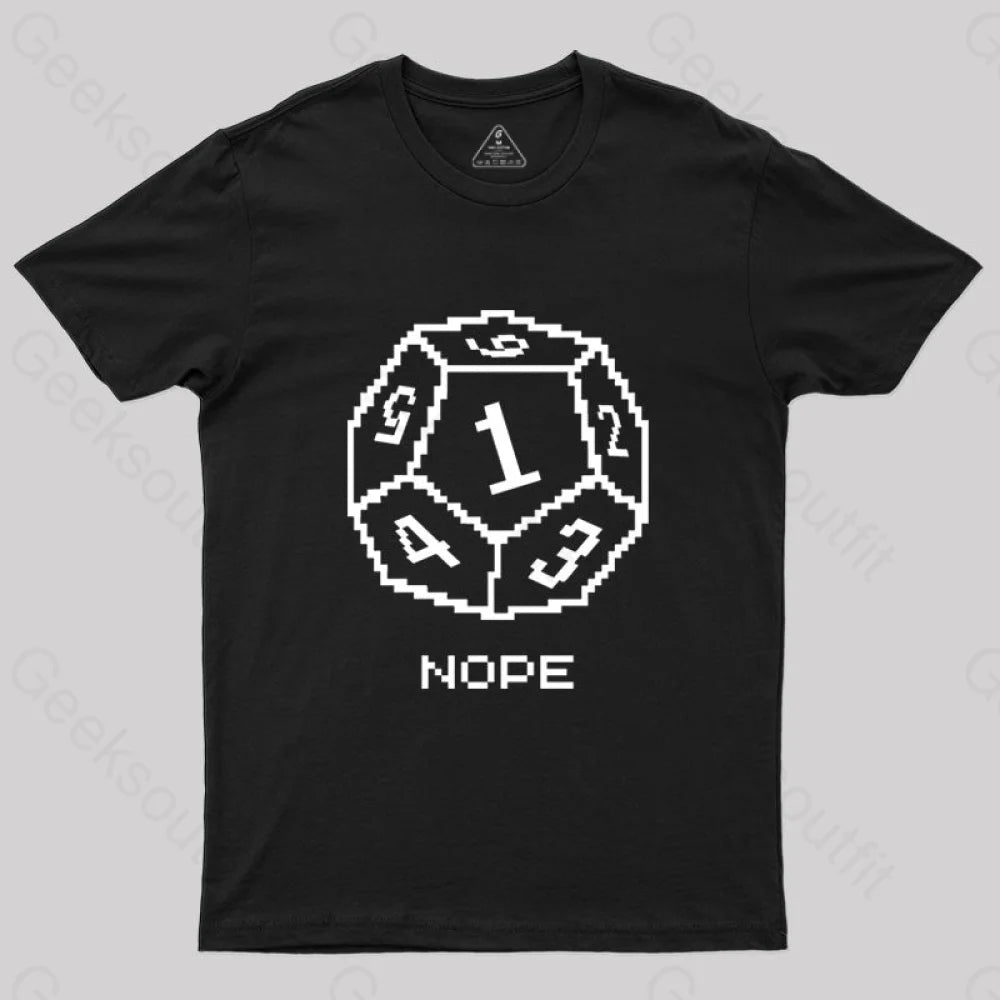 Nope Pixel RPG Dice T-shirt Nope Pixel RPG Dice T-shirt