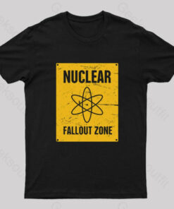 Nuclear Fallout Zone Cold War Sign Nerd T-Shirt