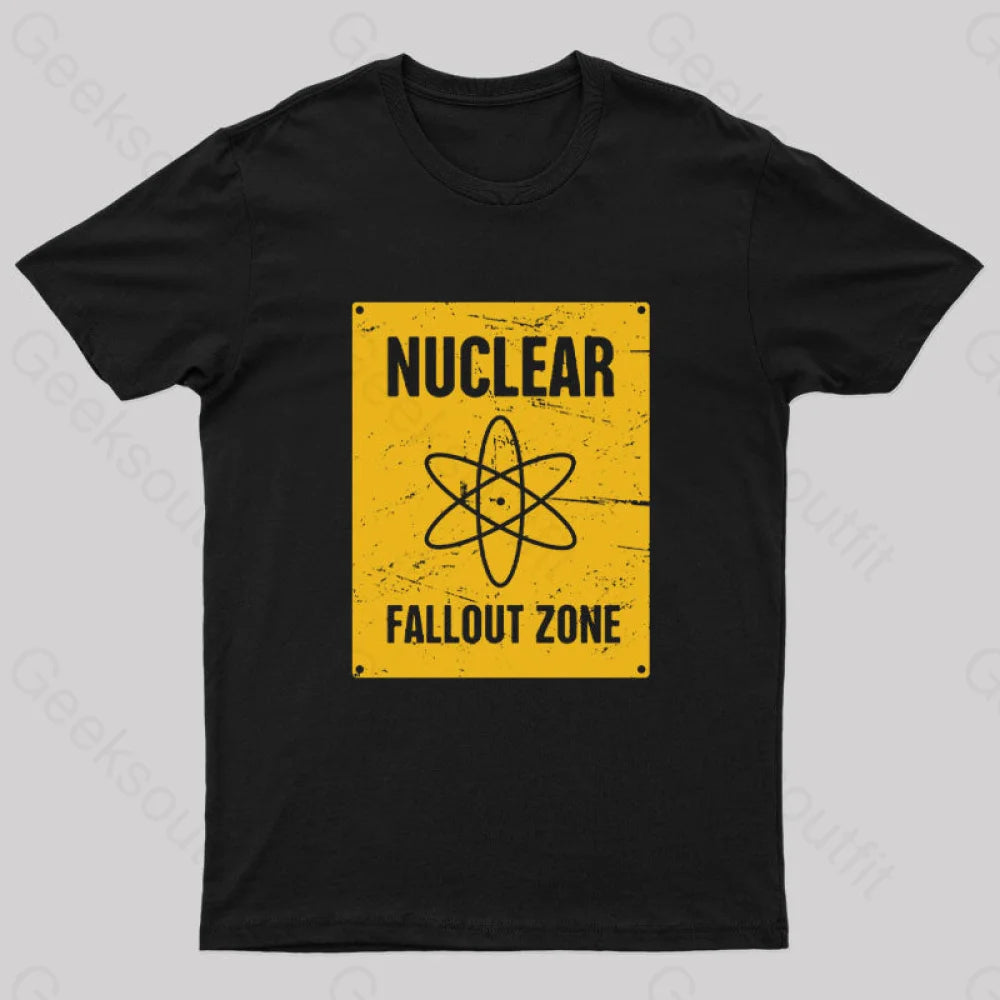 Nuclear Fallout Zone Cold War Sign Nerd T-Shirt Nuclear Fallout Zone Cold War Sign Nerd T-Shirt