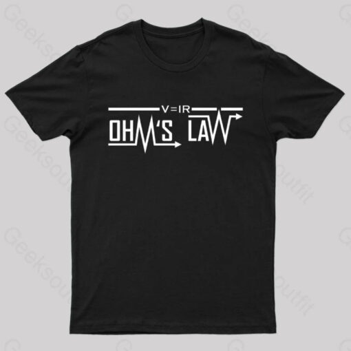 Ohm’s Law Tipografi Geek T-Shirt