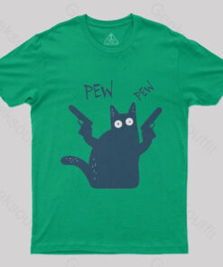 Pew Pew Cat T Shirt 3