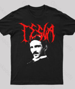 Tesla Black Metal Nerd T-Shirt