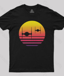 Tie Fighter Sunset Geek Squad T-Shirt
