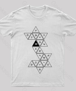 Unrolled D20 Nerd T-Shirt