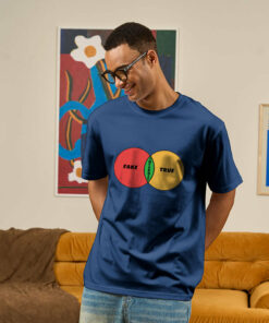 Venn Diagram Fake True Internet Geek T-Shirt